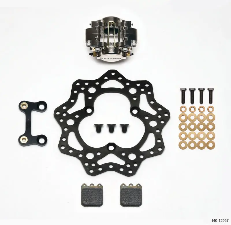 Wilwood Dynapro Single-Piston Lightweight Front Brake Kit – 11" Scalloped Steel Rotor, Left-Side Sprint Application 1