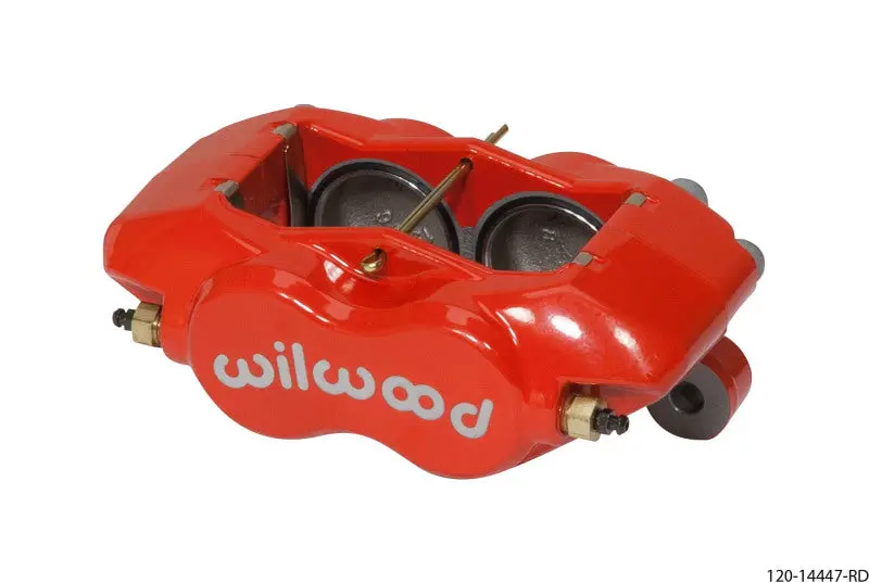 Wilwood Forged Dynalite Brake Caliper – Front, Red Finish, 1.75" Pistons, 0.81" Disc Thickness, Dust Seal Included 1