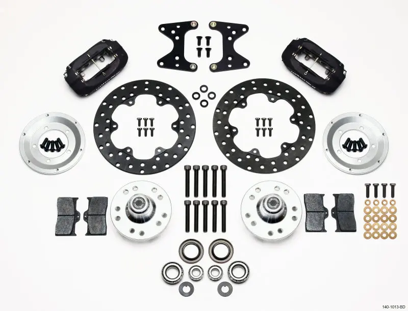 Wilwood Forged Dynalite Front Drag Brake Kit – Drilled Rotors For 1971–1980 Pinto & Mustang Ii (Disc/Drum Axles) 1