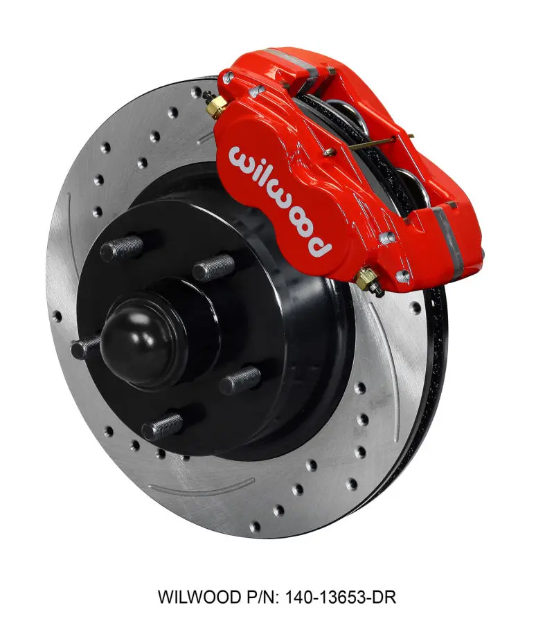 Wilwood Forged Dynalite-M Front Brake Kit – 11.3" Single-Piece Drilled Rotor & Hub Assembly For Classic Ford/Mercury Full-Size Vehicles (1960–1968) 1