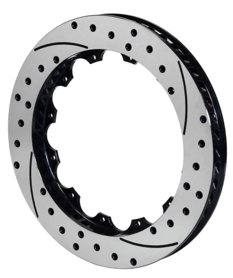 Wilwood Sv-Srp Drilled Iron Brake Rotor — 14" × 1.25", Left-Hand, 12×8.75" Bolt Pattern, Black 1